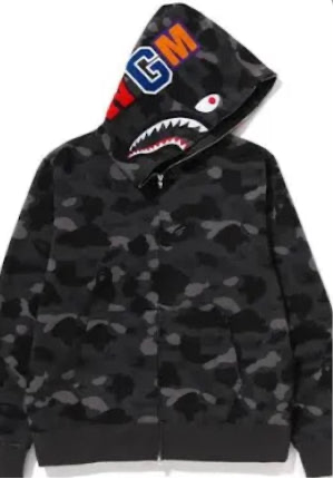 Camo shark hoodie